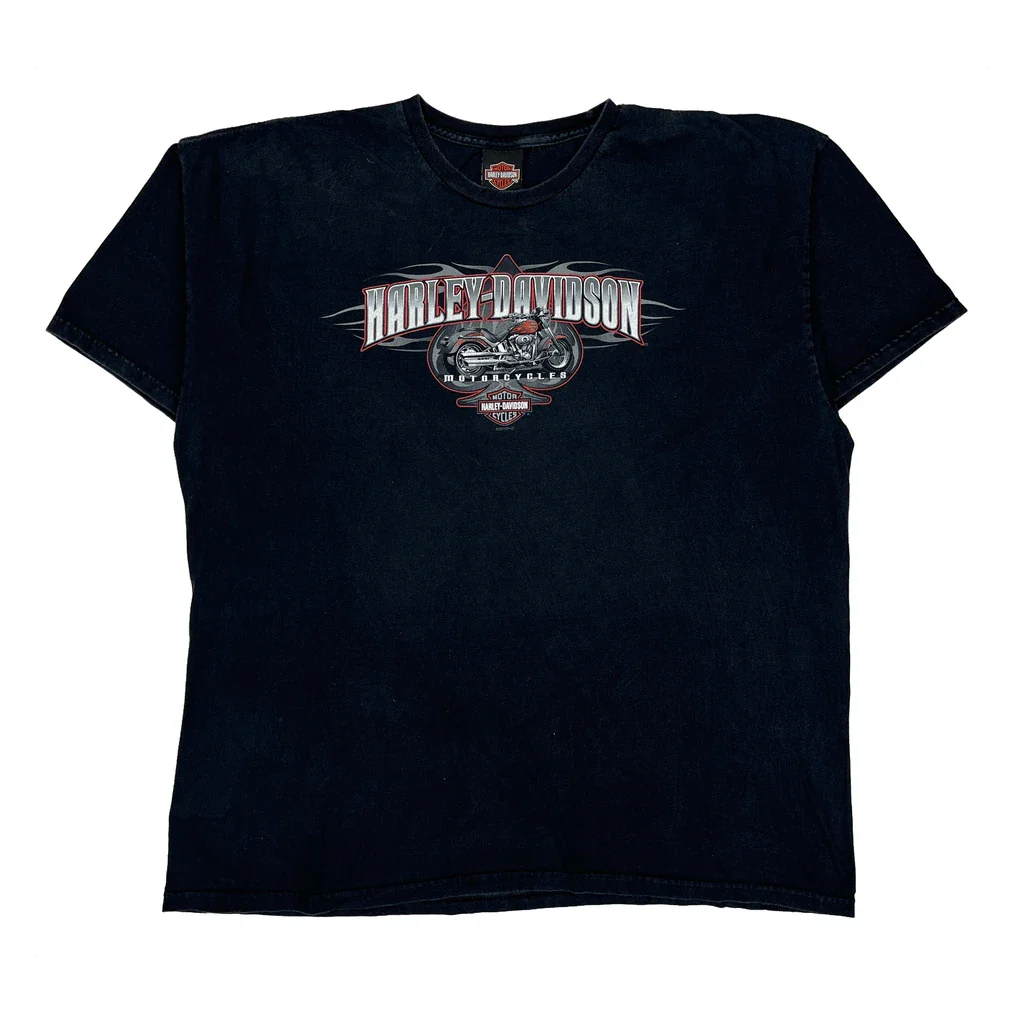 Apol'S Harley-Davidson Alexandria-Raymond Minnesota Harley Davidson Graphic T-Shirt - 2XL Black Cotton
