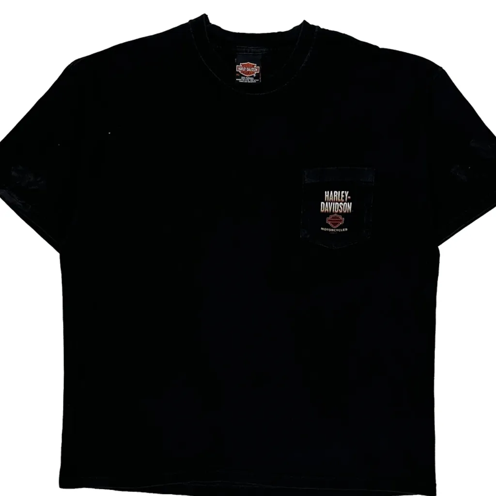 Appleton, Wi Harley Davidson Graphic T-Shirt - XL Black Cotton - Image 4