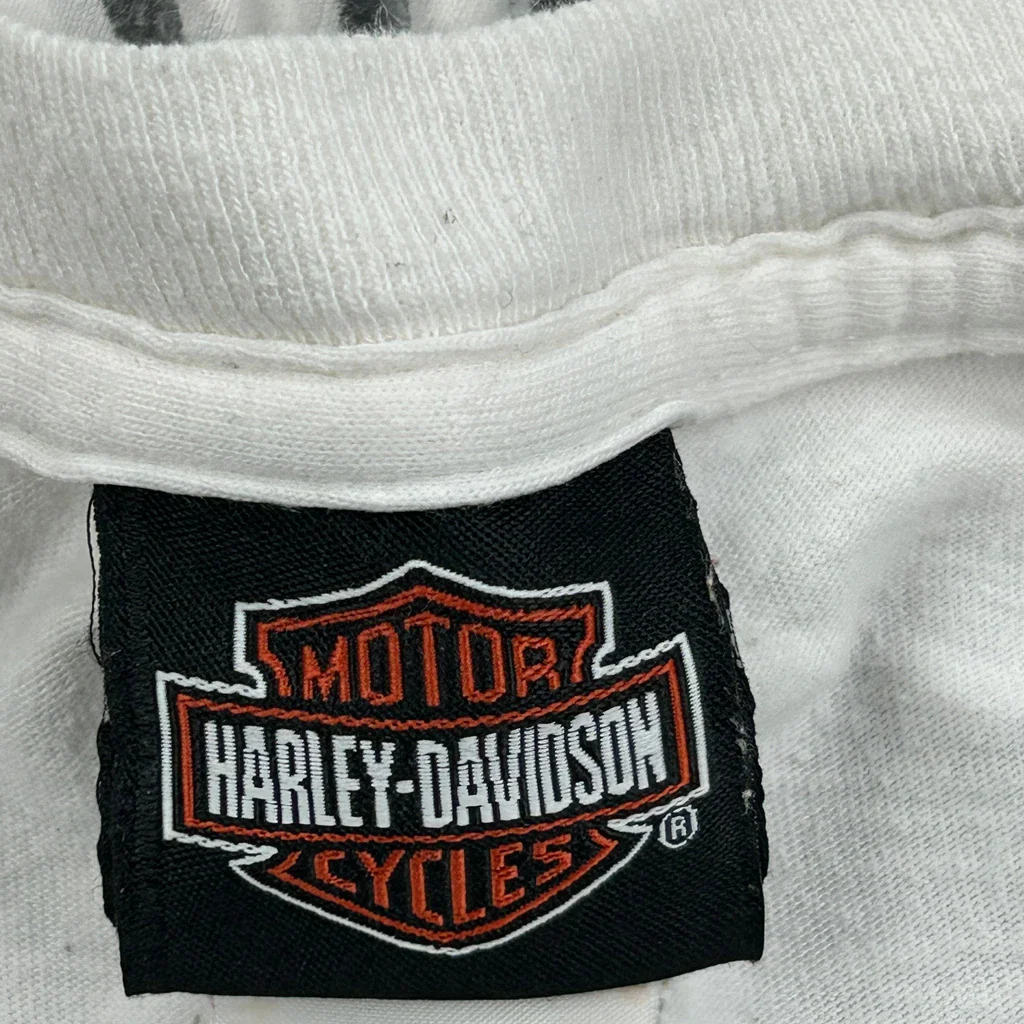Appleton, Wisconsin Harley Davidson Graphic Long Sleeve T-Shirt - XL White Cotton - Image 4