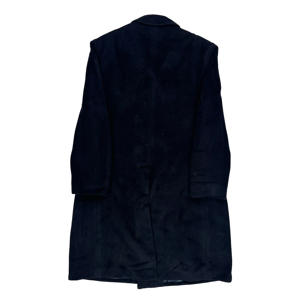 Aquascutum Double Breasted Overcoat - Large Navy Wool - Image 2