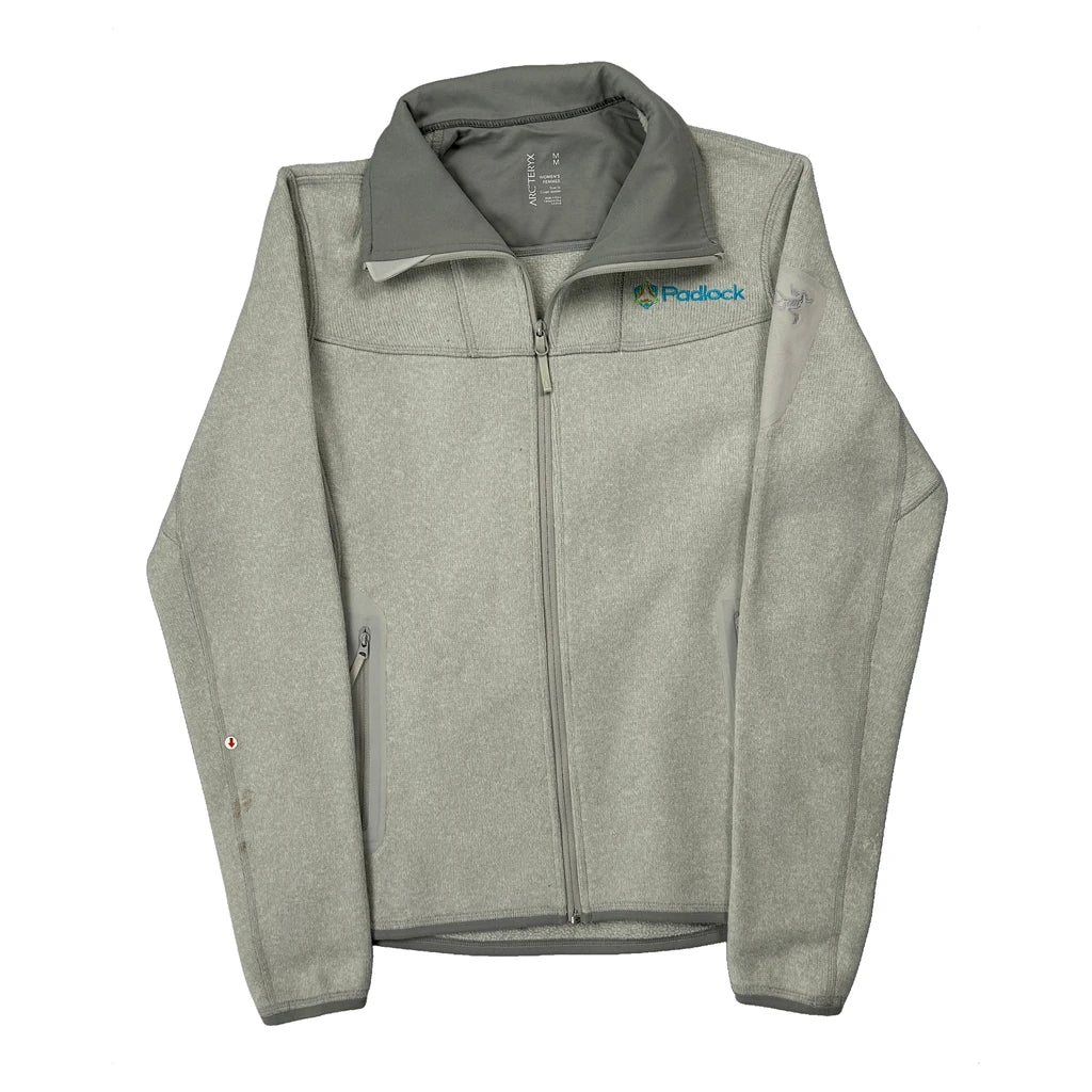 Arc''Teryx Ash Zip Up Fleece Jacket - Medium Grey Polyester