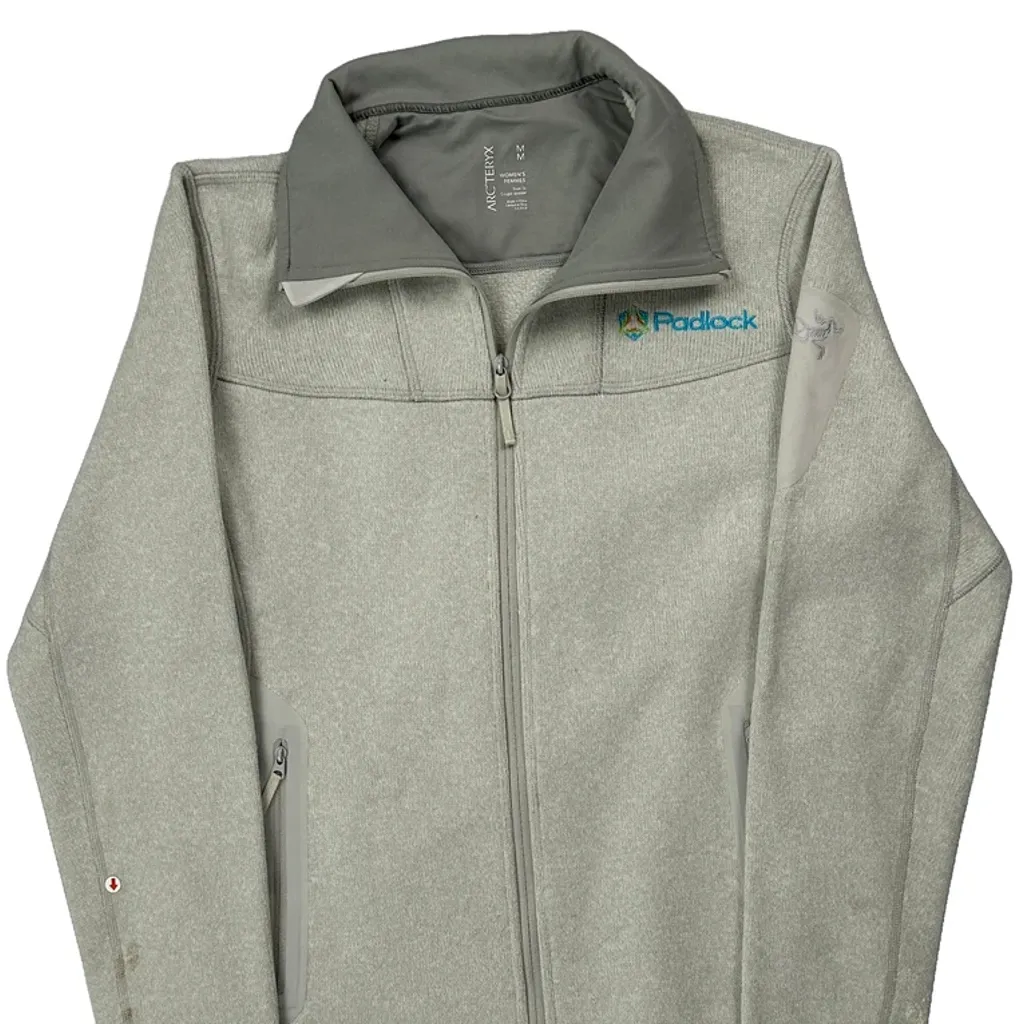 Arc''Teryx Ash Zip Up Fleece Jacket - Medium Grey Polyester - Image 6