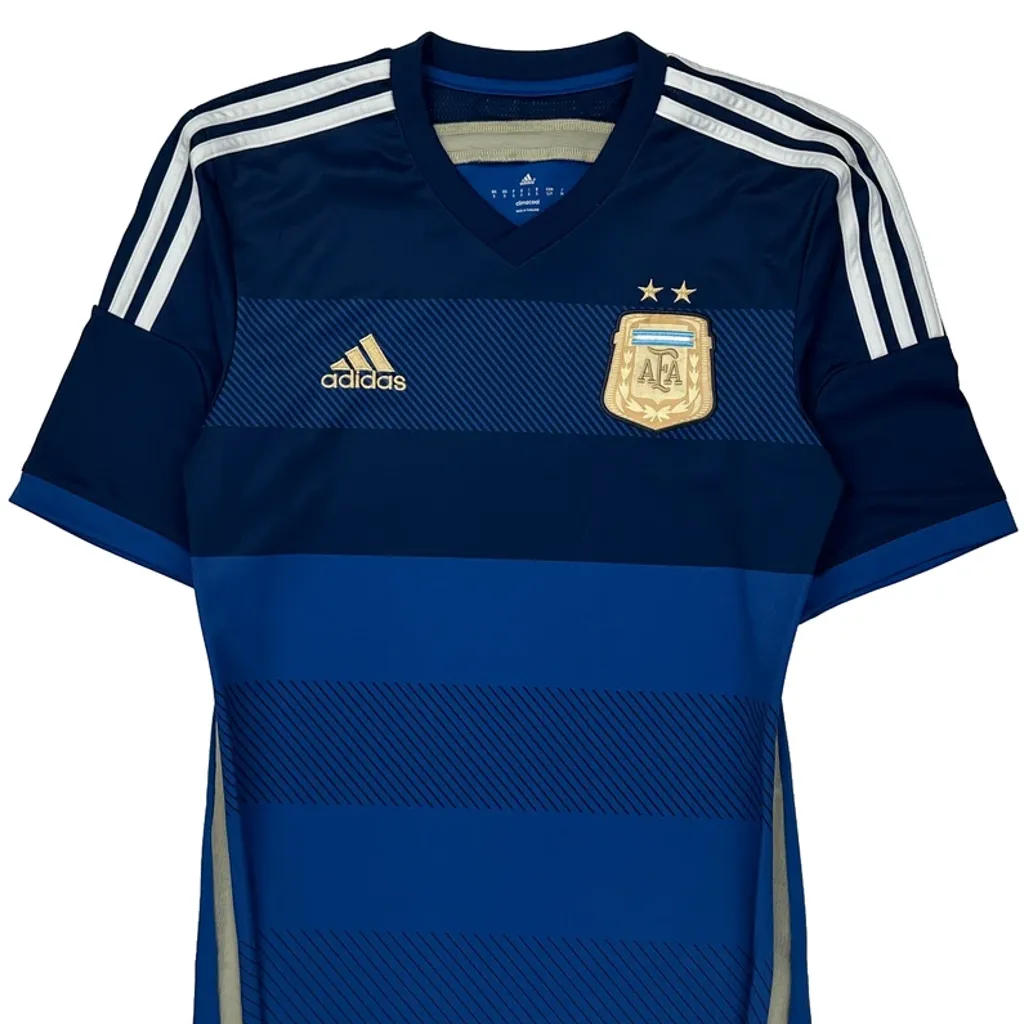 Argentina National Team Adidas 2013-15 Away Football Shirt - Small Blue Polyester - Image 4