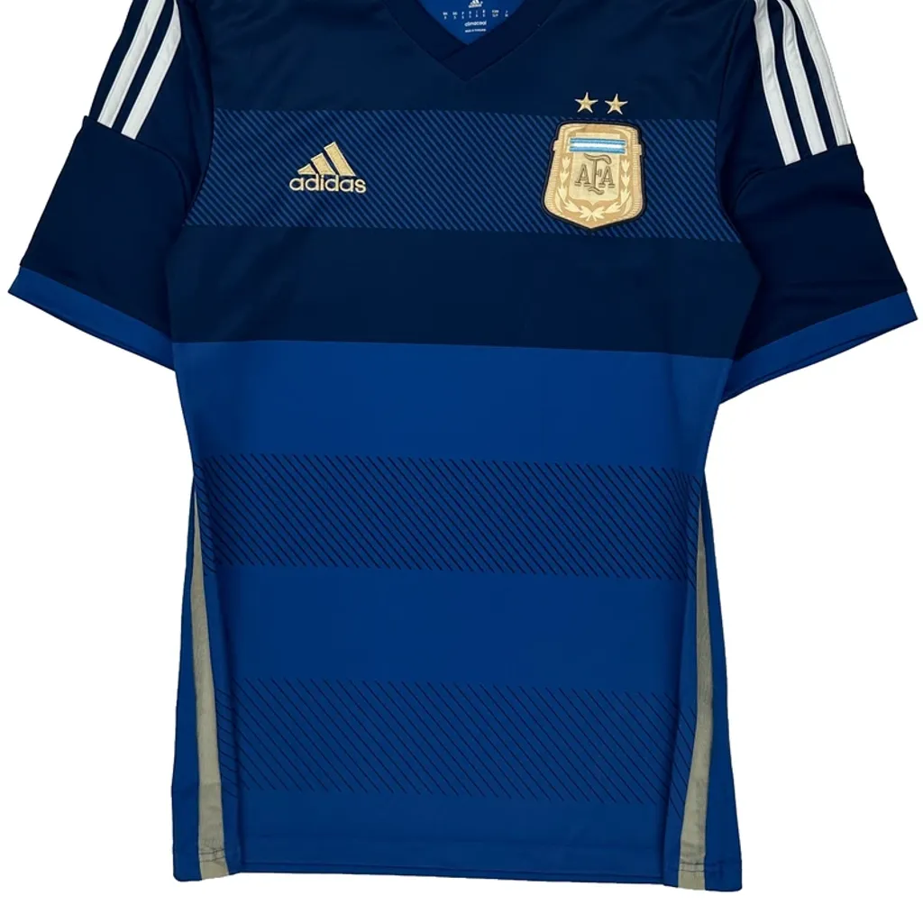 Argentina National Team Adidas 2013-15 Away Football Shirt - Small Blue Polyester - Image 5