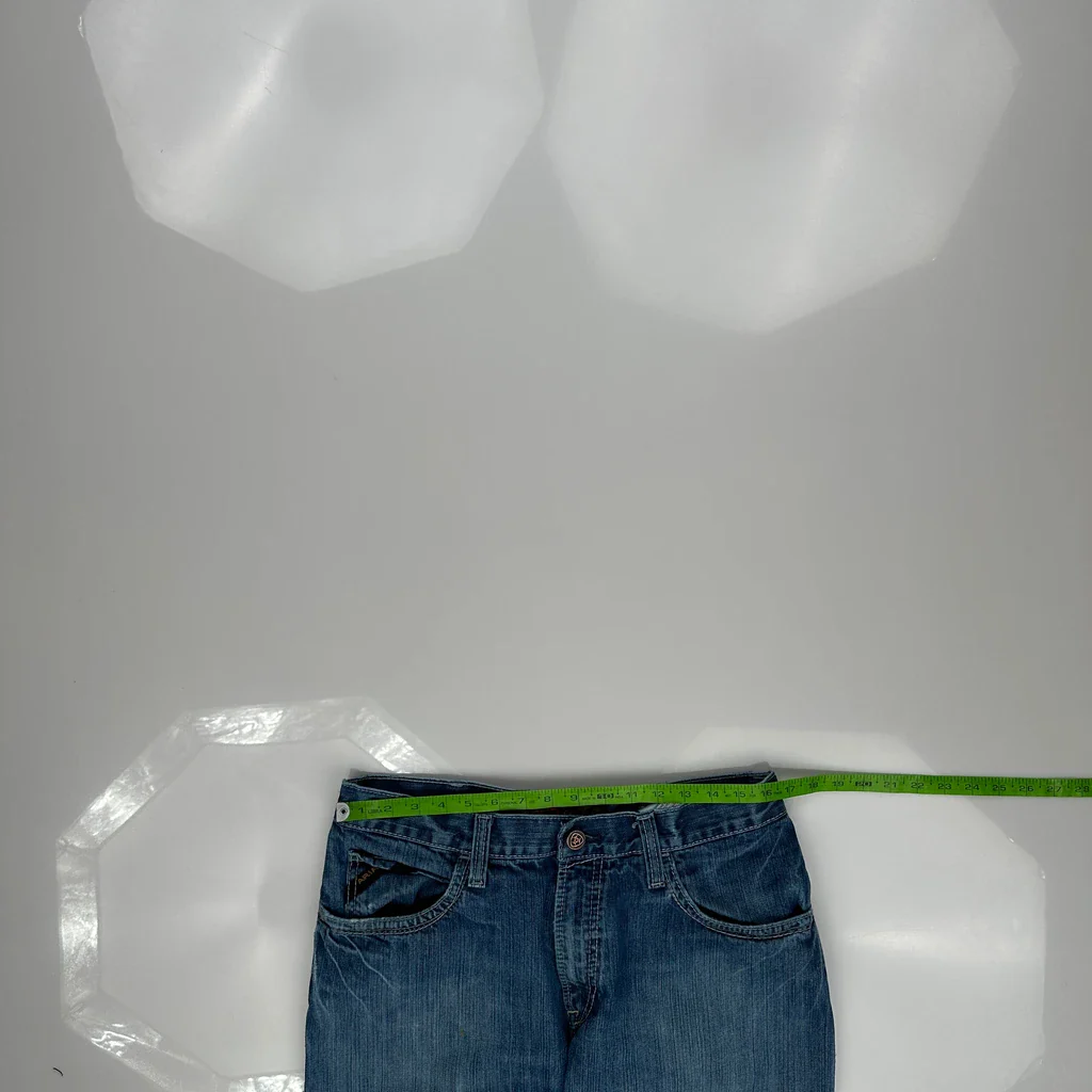 Ariat Boot Cut Jeans - 32W 29L Blue Cotton - Image 3