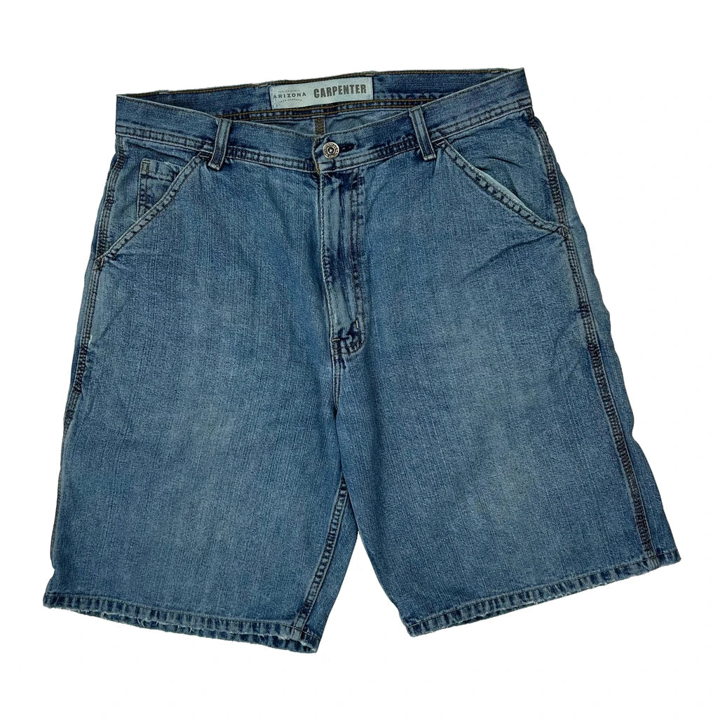 Arizona Jeans Carpenter Shorts - 32W 10L Blue Denim - Image 2