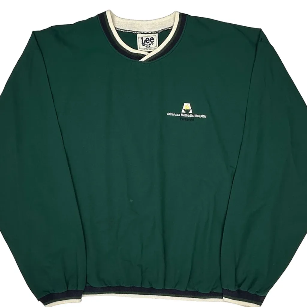 Arkansas Medical Hospital Lee Sport Windbreaker - XL Green Cotton - Image 4