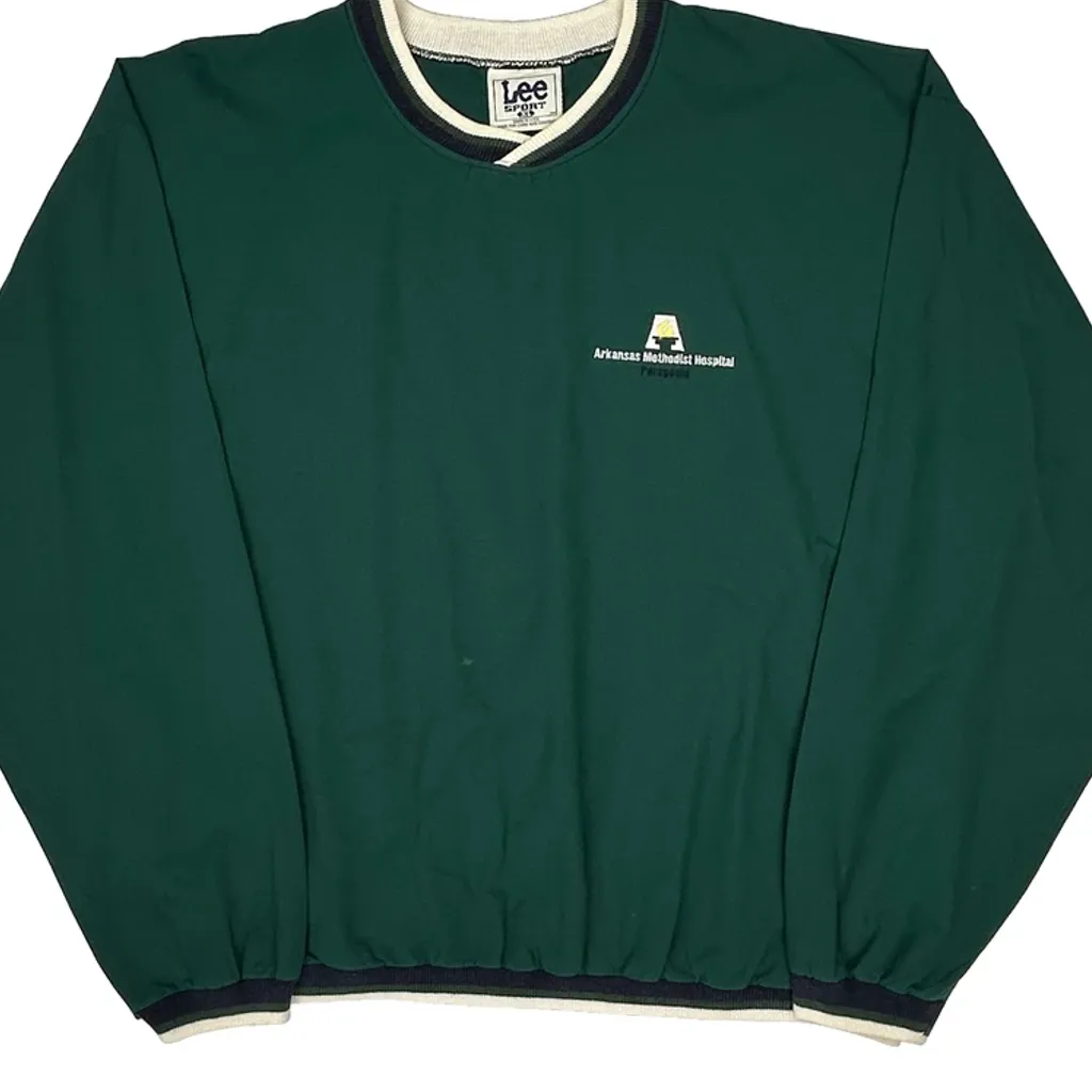 Arkansas Medical Hospital Lee Sport Windbreaker - XL Green Cotton - Image 5