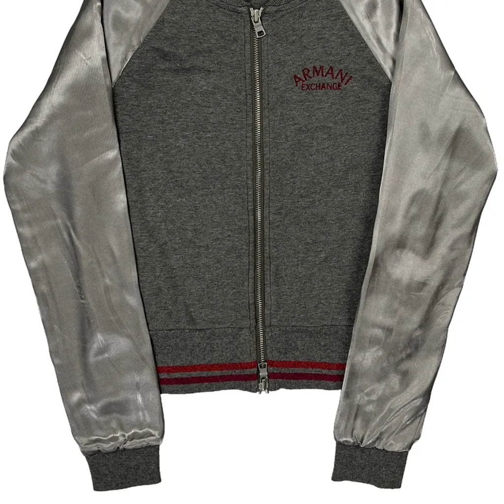 Armani Exchange Bomber Jacket - XS Grey Polyester - Image 4