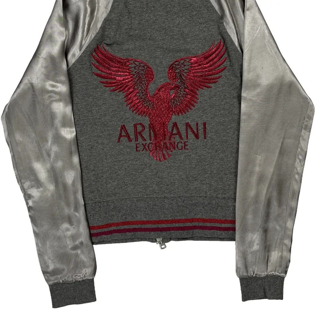 Armani Exchange Bomber Jacket - XS Grey Polyester - Image 7