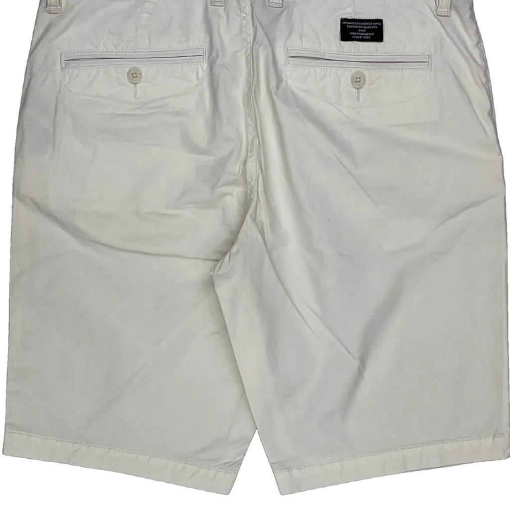 Armani Exchange Chino Shorts - 32W 9L White Cotton - Image 6