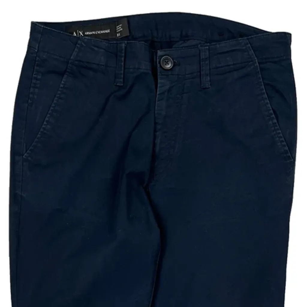 Armani Exchange Slim Fit Chinos - 30W 30L Navy Cotton - Image 10