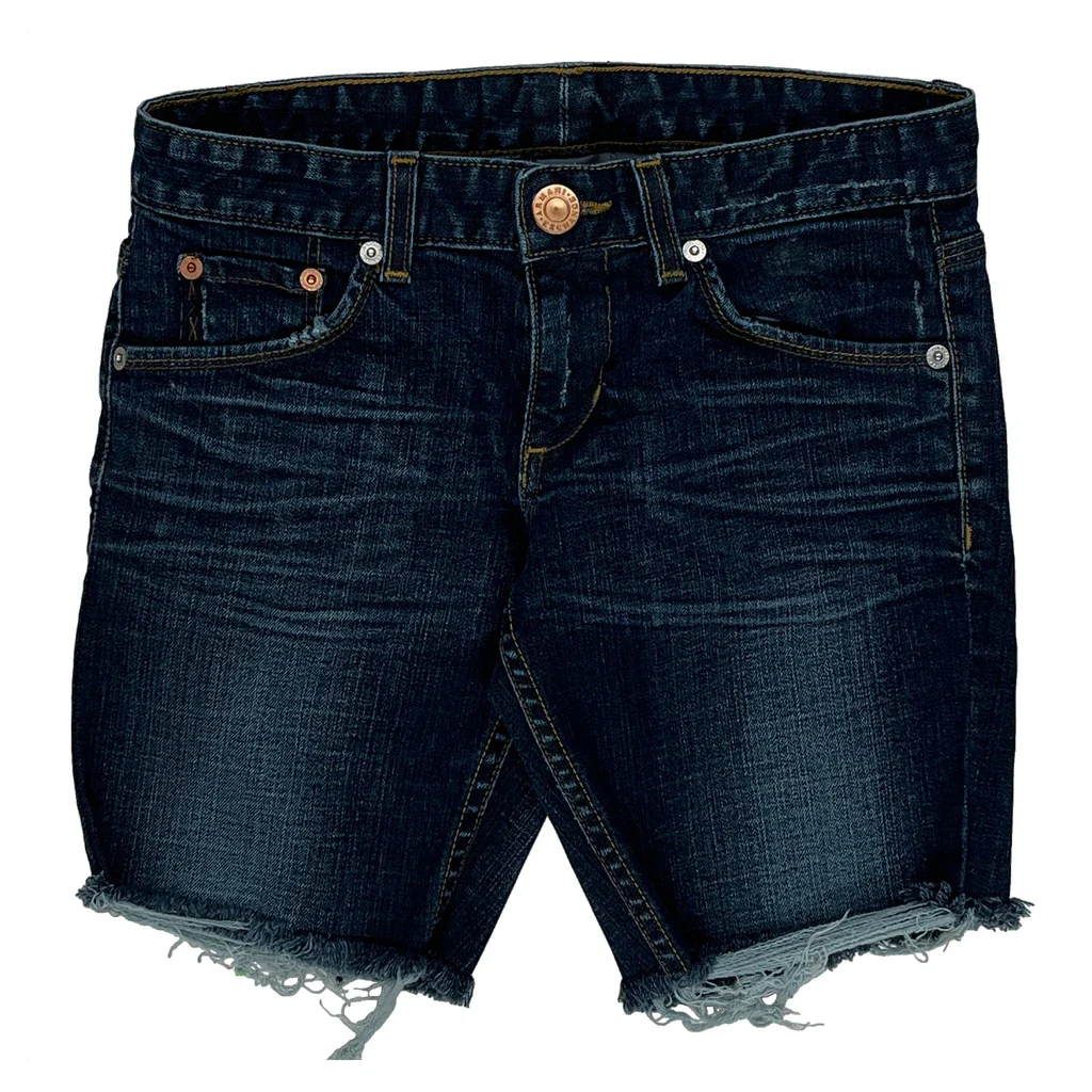 Armani Exchange Denim Shorts - 27W UK 6 Dark Wash Denim - Image 2