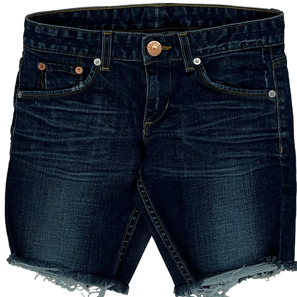 Armani Exchange Denim Shorts - 27W UK 6 Dark Wash Denim - Image 9