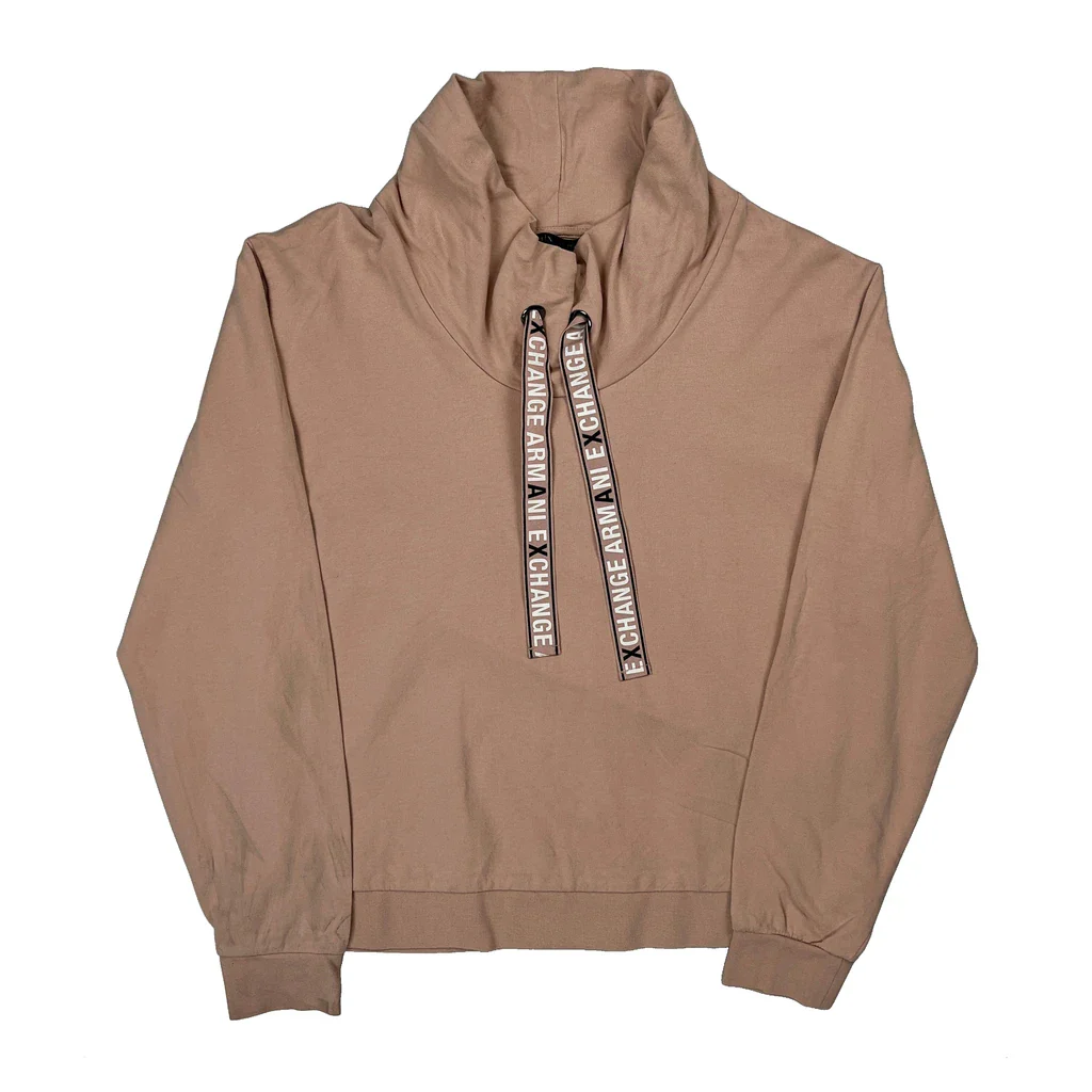 Armani Exchange Hoodie - Medium Beige Cotton
