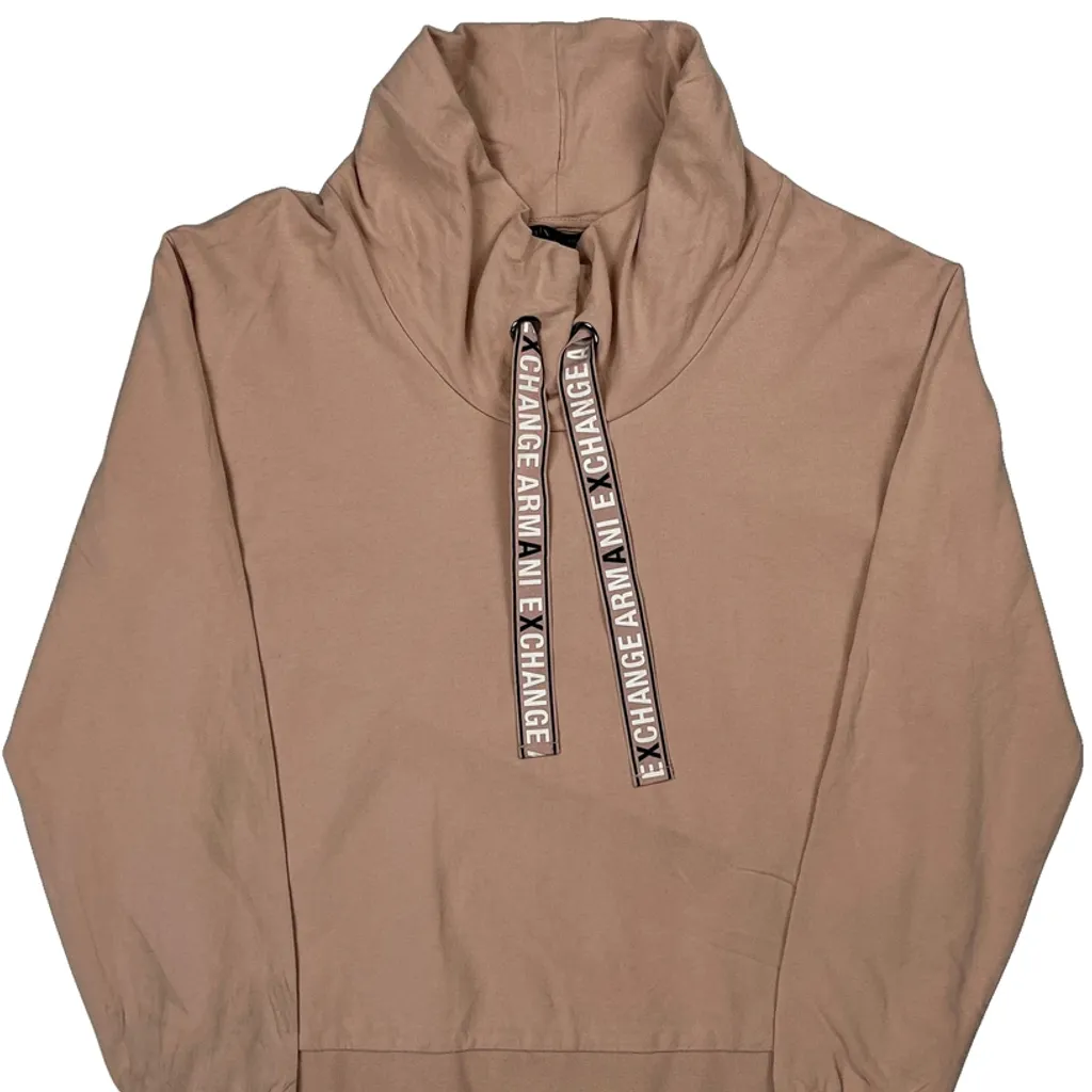 Armani Exchange Hoodie - Medium Beige Cotton - Image 4