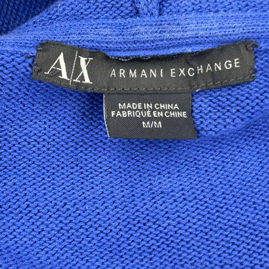 Armani Exchange Hoodie - Medium Blue Cotton - Image 3