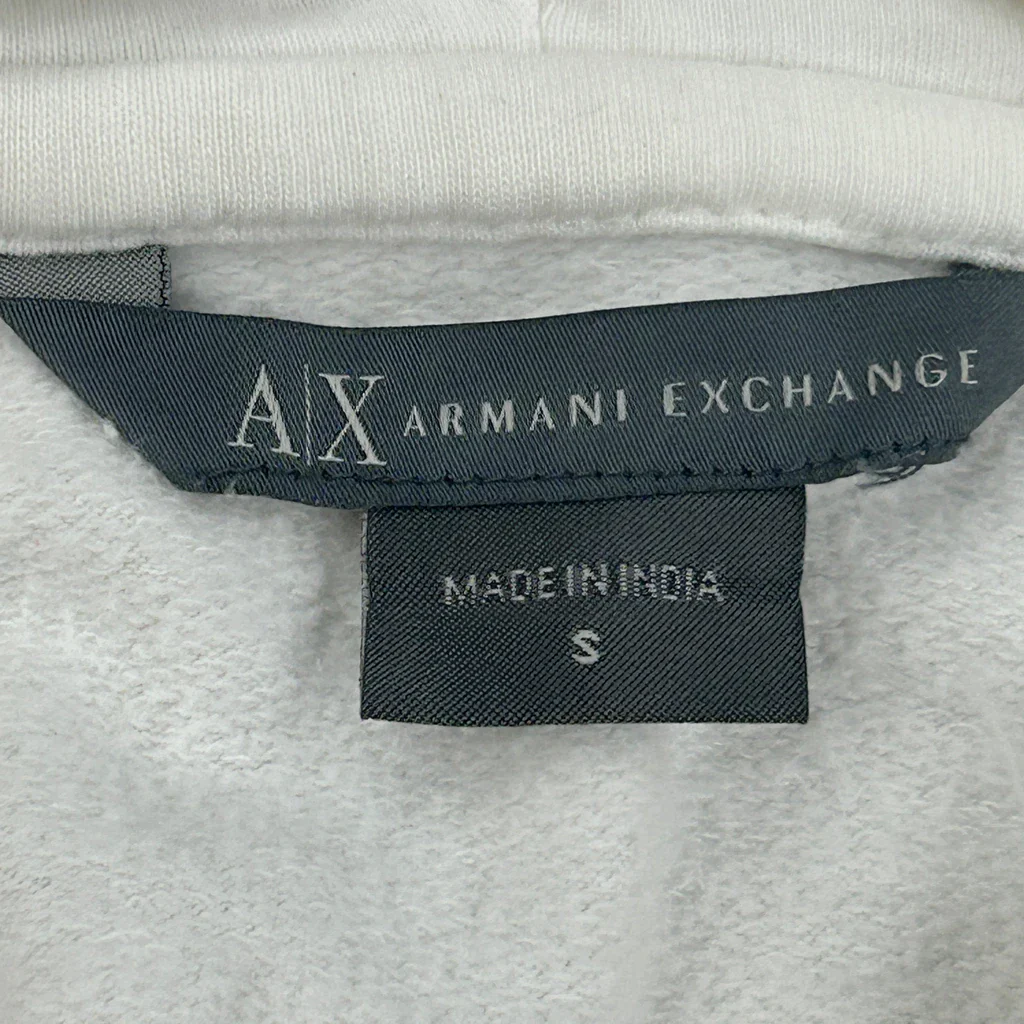 Armani Exchange Hoodie - Small White Cotton - Image 3