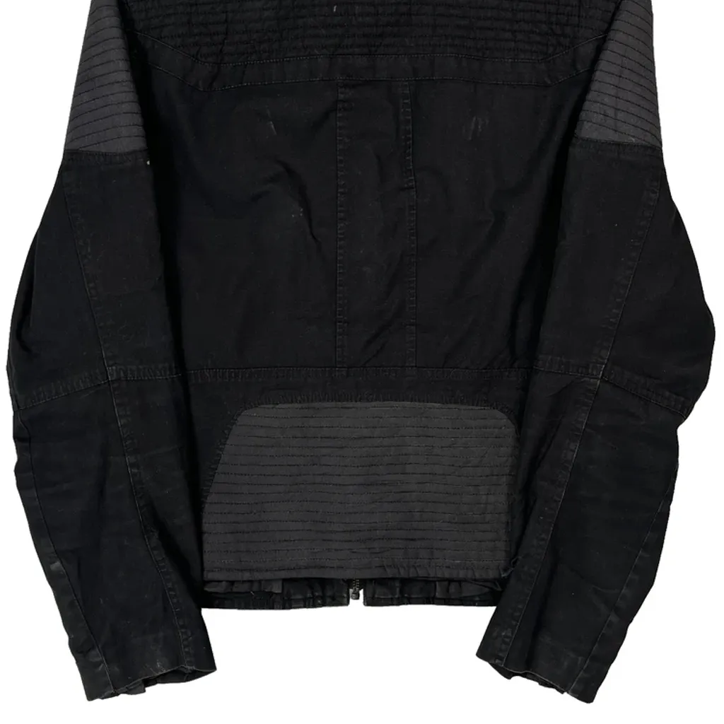 Armani Exchange Biker Jacket - Medium Black Cotton Blend - Image 8