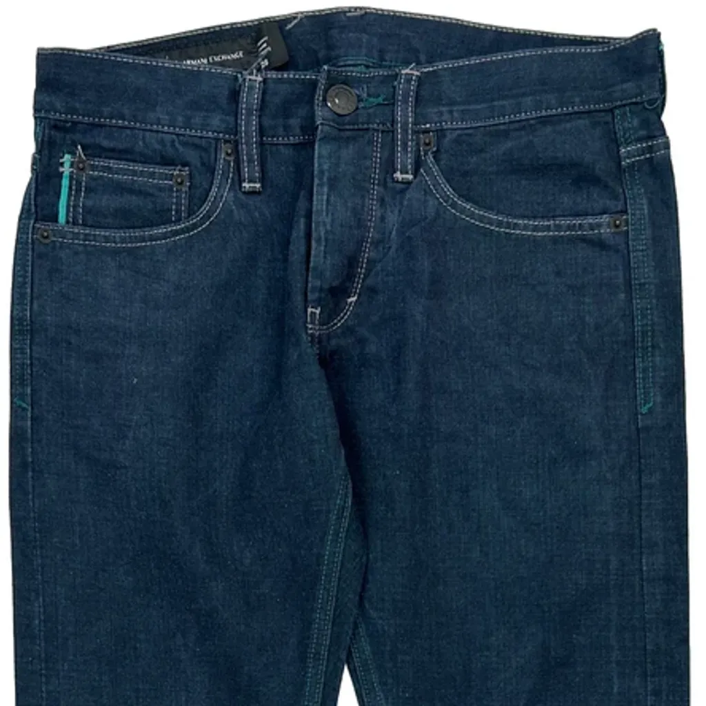 Armani Exchange Skinny Jeans - 30W 28L Blue Cotton Blend - Image 10