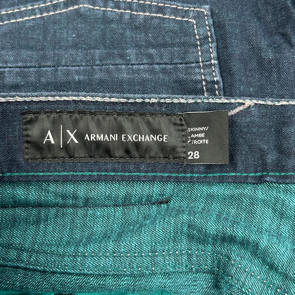 Armani Exchange Skinny Jeans - 30W 28L Blue Cotton Blend - Image 6