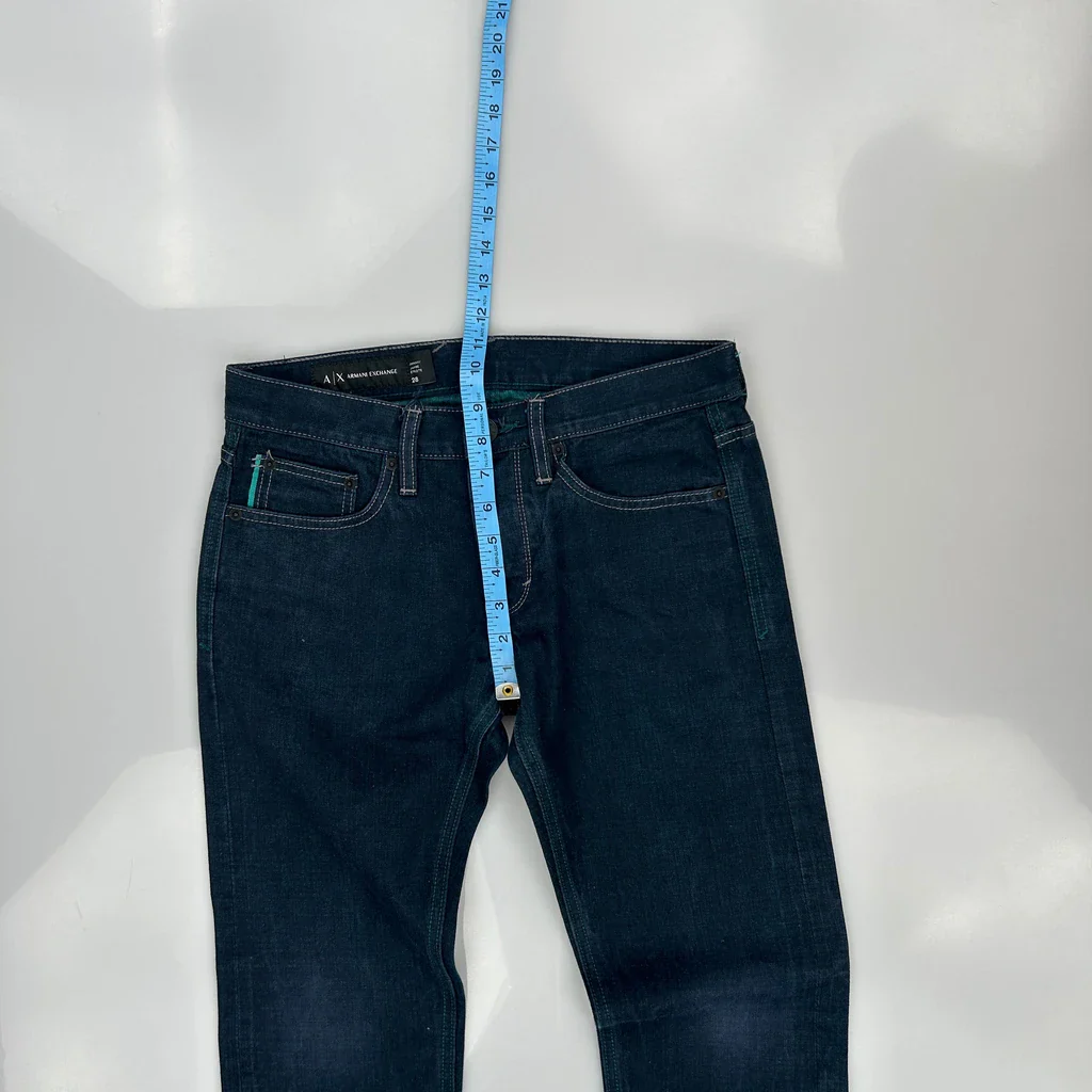 Armani Exchange Skinny Jeans - 30W 28L Blue Cotton Blend - Image 4