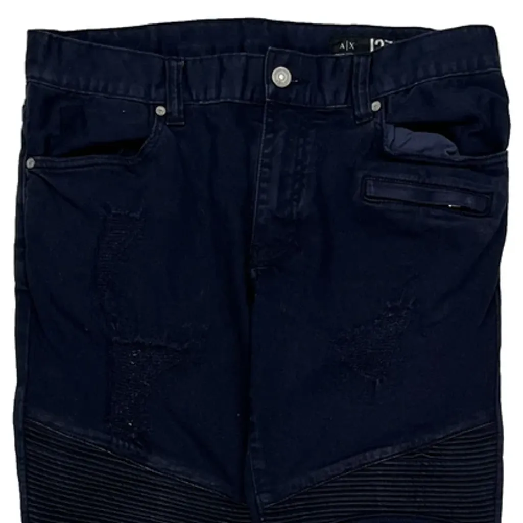 Armani Exchange Skinny Jeans - 32W 30L Navy Cotton - Image 9