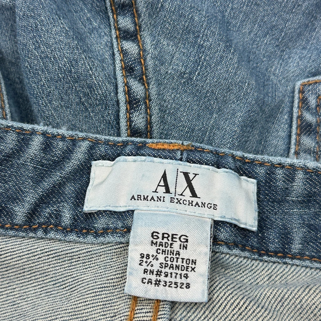 Armani Exchange Boot Cut Jeans - 30W UK 8 Blue Cotton - Image 6