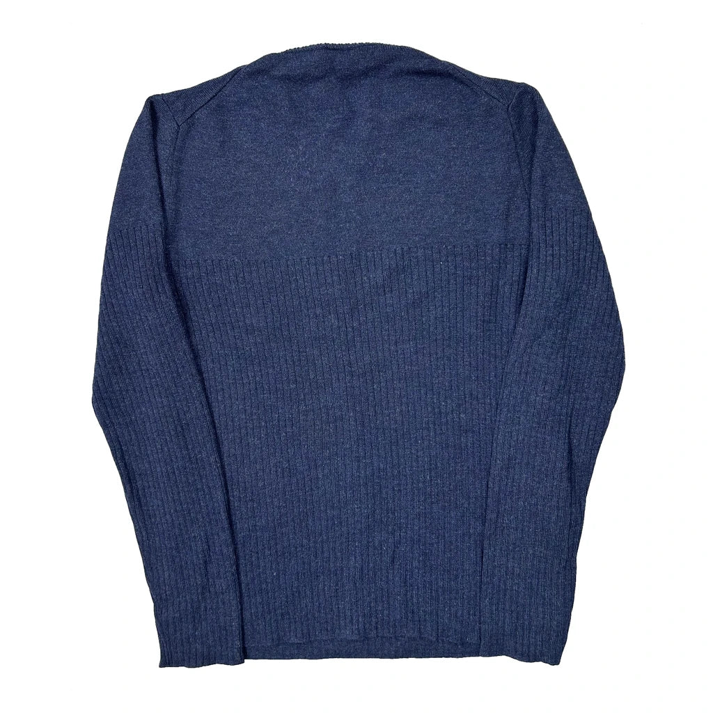 Armani Exchange Jumper - Medium Blue Merino Wool - Image 2