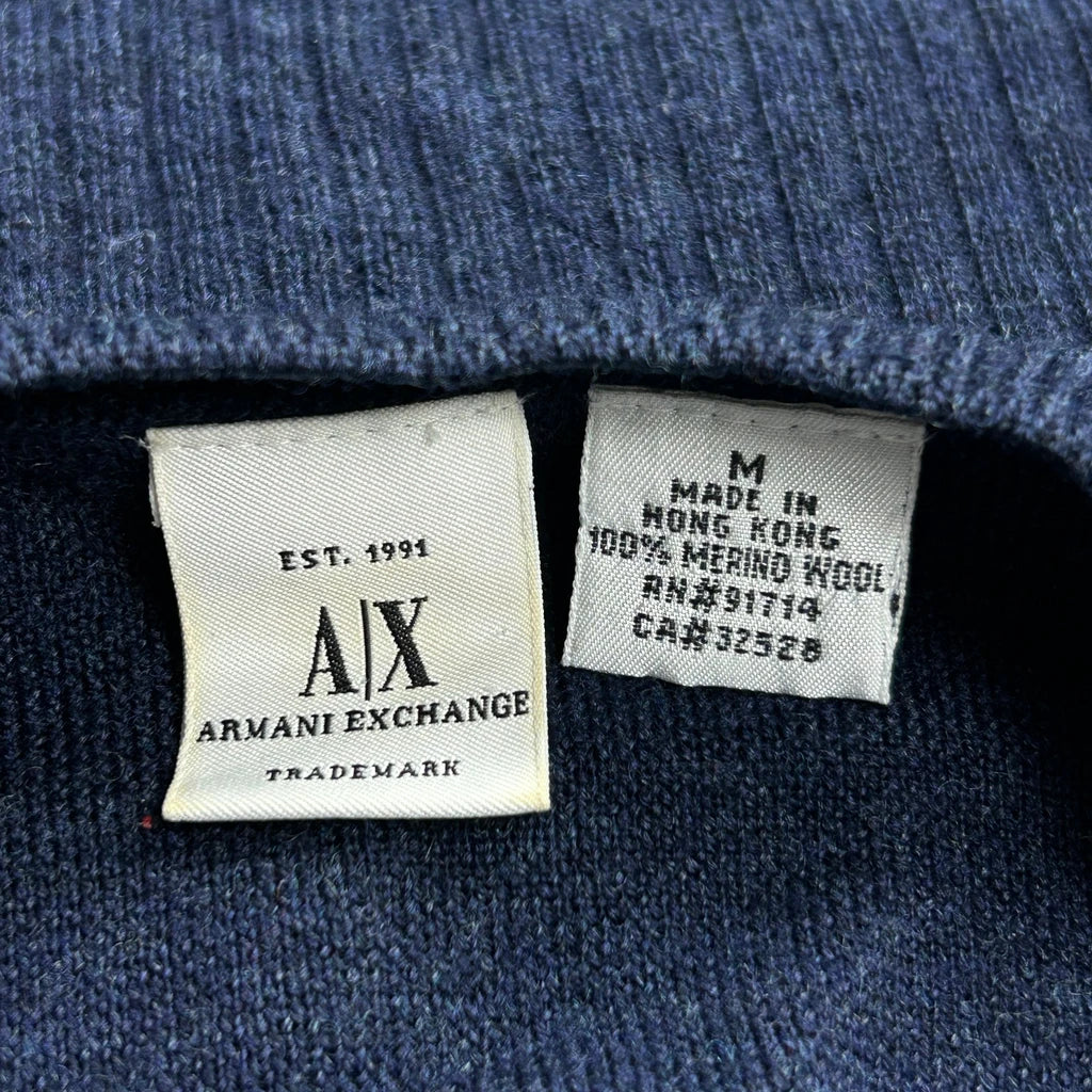 Armani Exchange Jumper - Medium Blue Merino Wool - Image 3