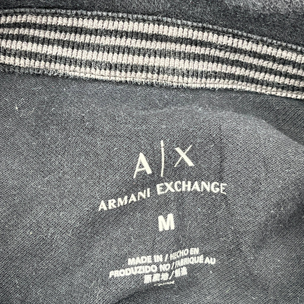 Armani Exchange Polo Shirt - Medium Black Cotton - Image 3