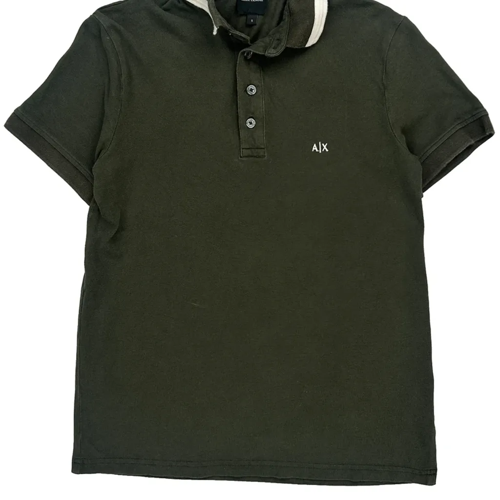 Armani Exchange Polo Shirt - Small Green Cotton - Image 5