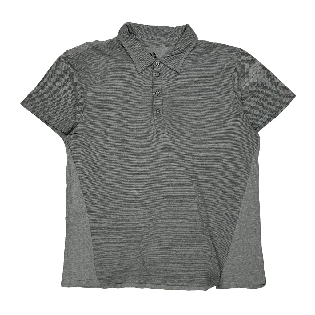 Armani Exchange Polo Shirt - XL Grey Cotton