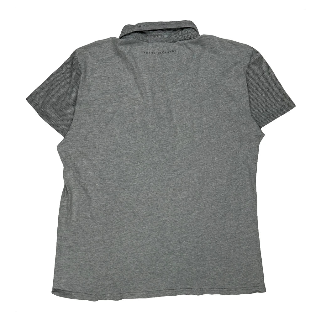 Armani Exchange Polo Shirt - XL Grey Cotton - Image 2