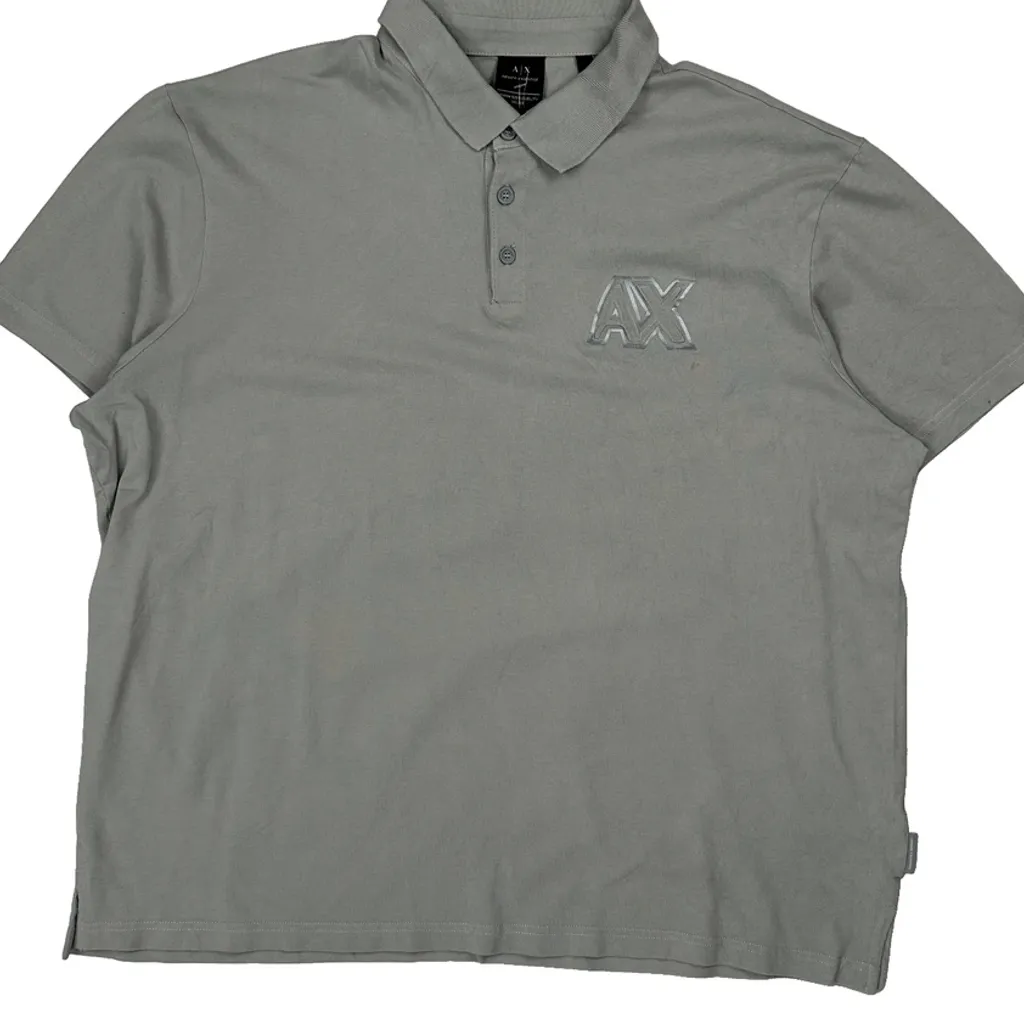 Armani Exchange Polo Shirt - 2XL Grey Cotton - Image 5