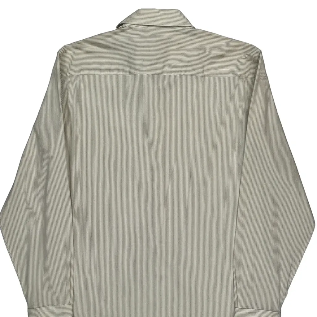 Armani Exchange Striped Shirt - Large Beige Cotton - Image 6