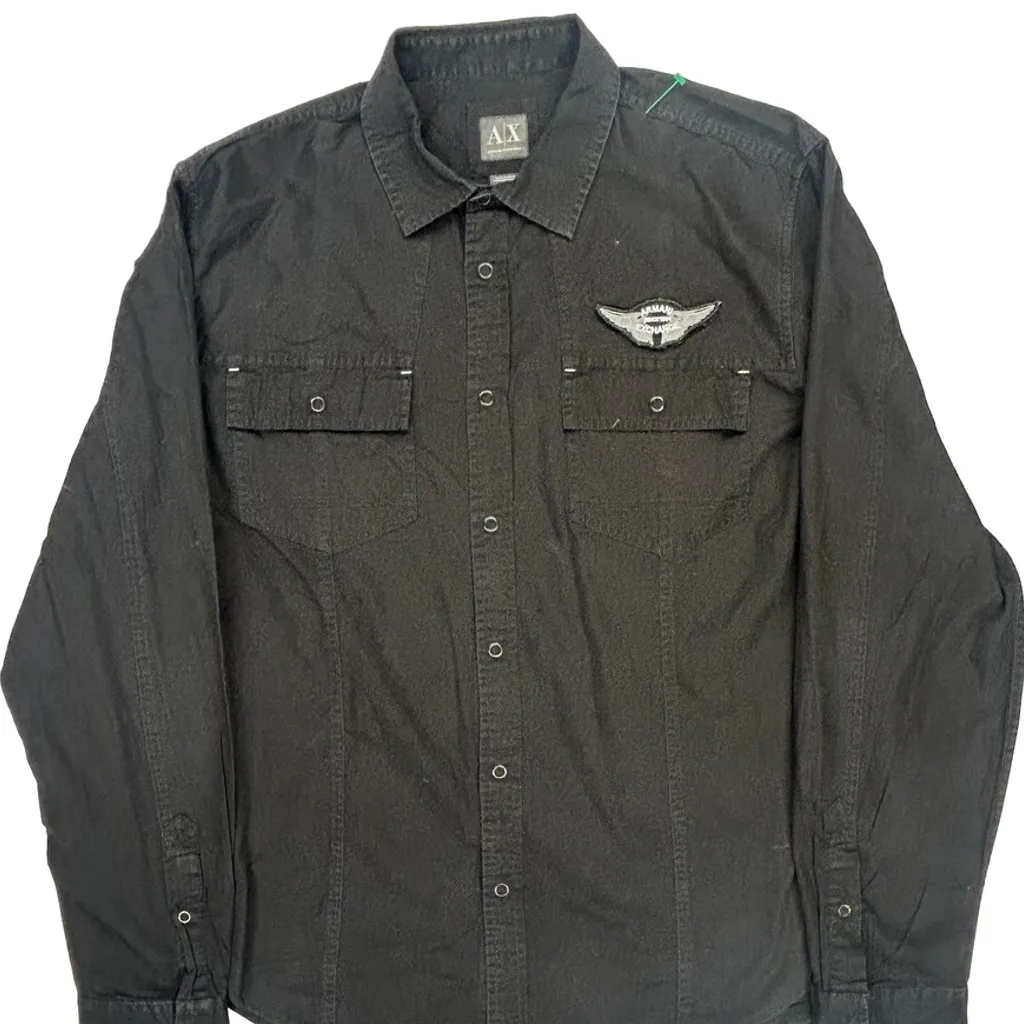 Armani Exchange Shirt - XL Black Cotton - Image 5
