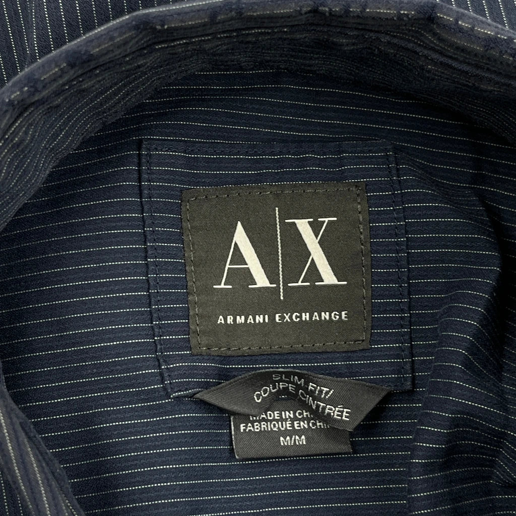 Armani Exchange Slim Fit Shirt - Medium Blue Cotton - Image 3