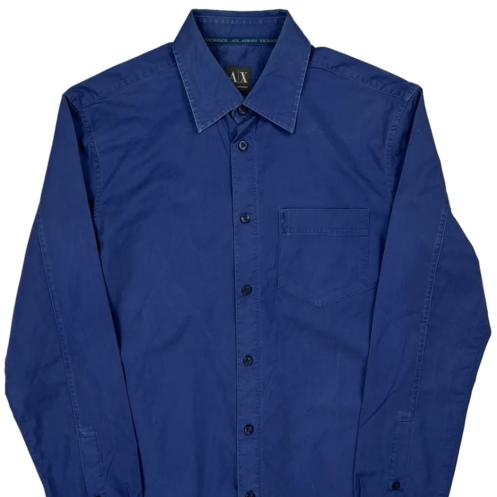 Armani Exchange Shirt - Medium Blue Cotton - Image 4