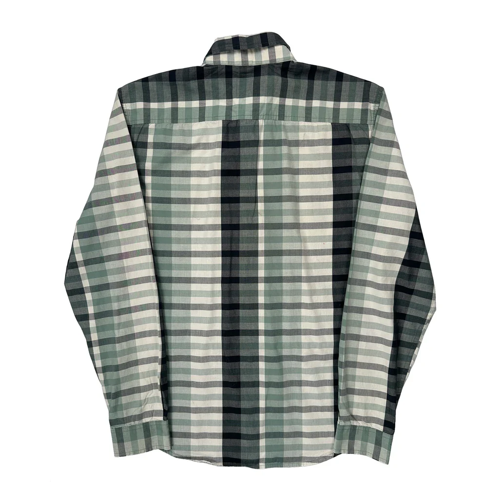 Armani Exchange Checked Shirt - Small Green Cotton - Image 2