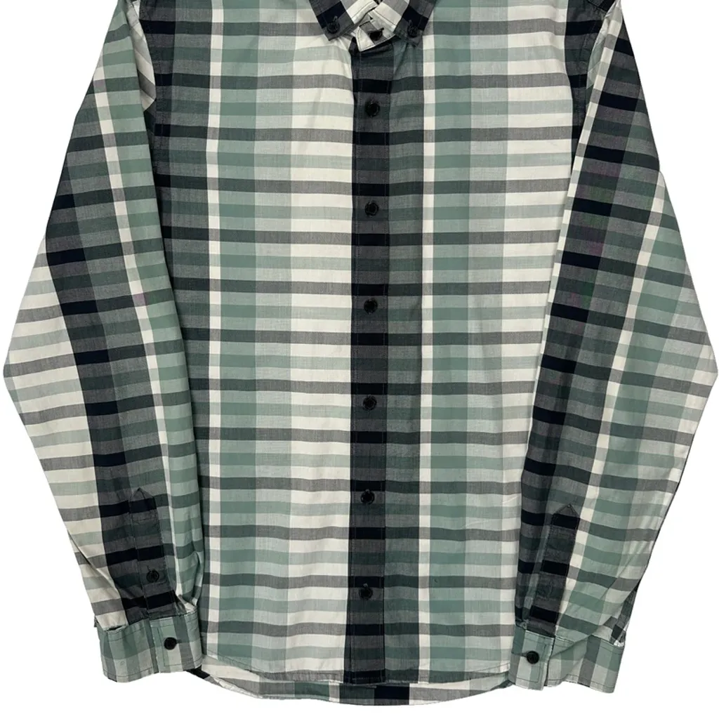 Armani Exchange Checked Shirt - Small Green Cotton - Image 4