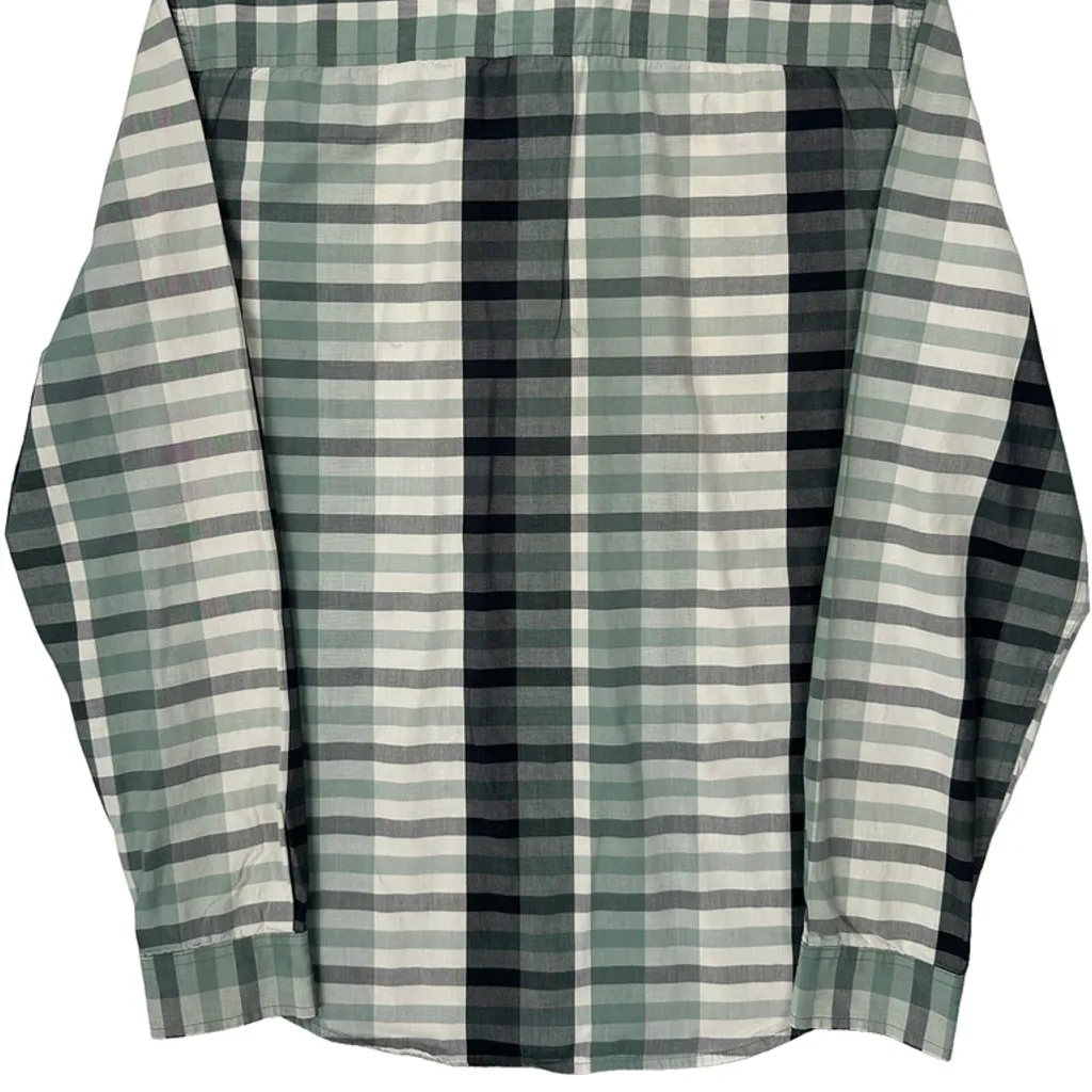 Armani Exchange Checked Shirt - Small Green Cotton - Image 7