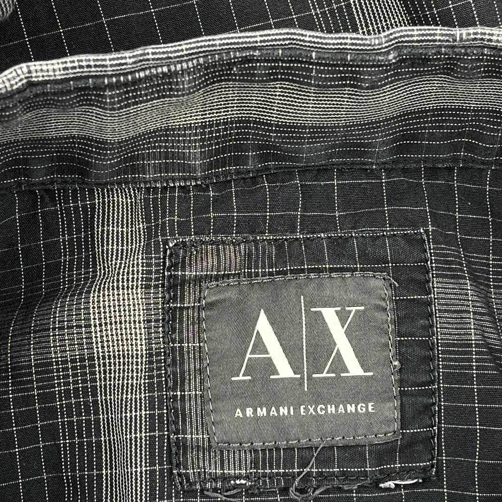 Armani Exchange Checked Shirt - Large Grey Cotton - Image 4
