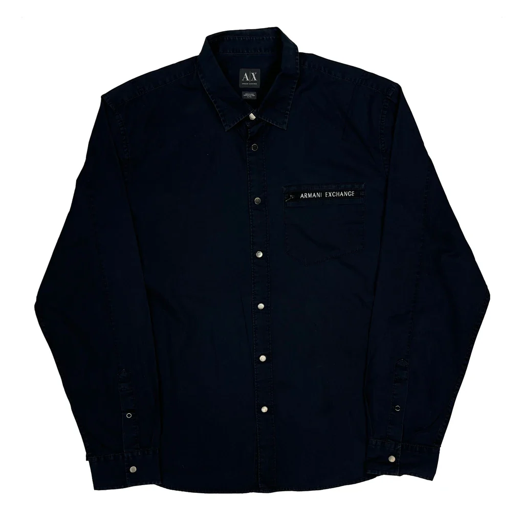 Armani Exchange Shirt - XL Navy Cotton