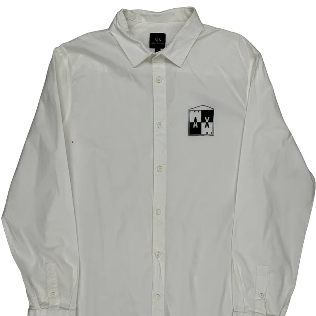 Armani Exchange Shirt - XL White Cotton - Image 5