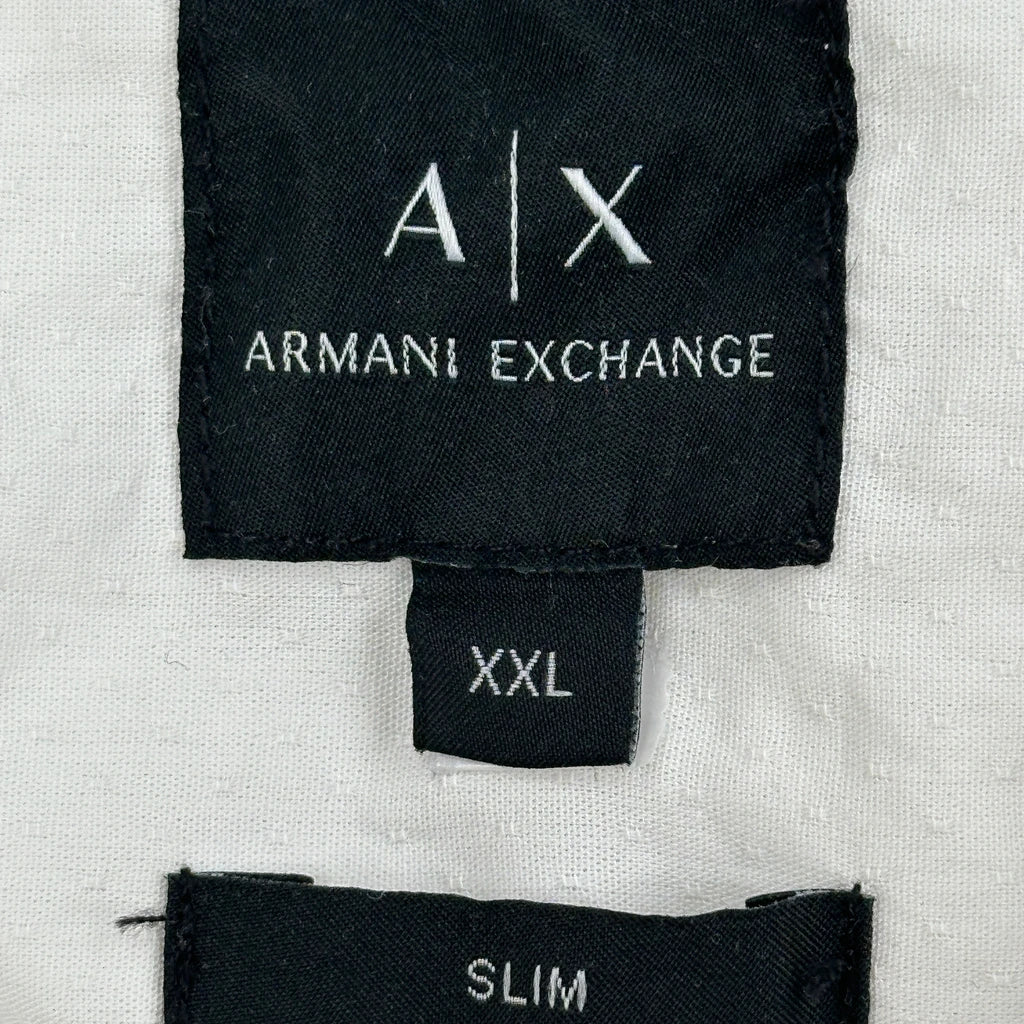 Armani Exchange Slim Shirt - 2XL White Cotton - Image 3