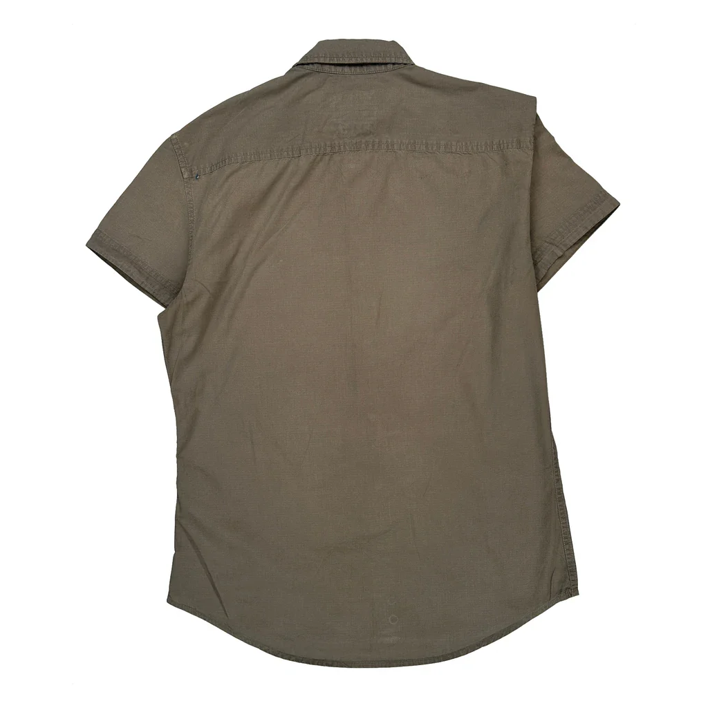 Armani Exchange Short Sleeve Shirt - Medium Gray Cotton - Image 2