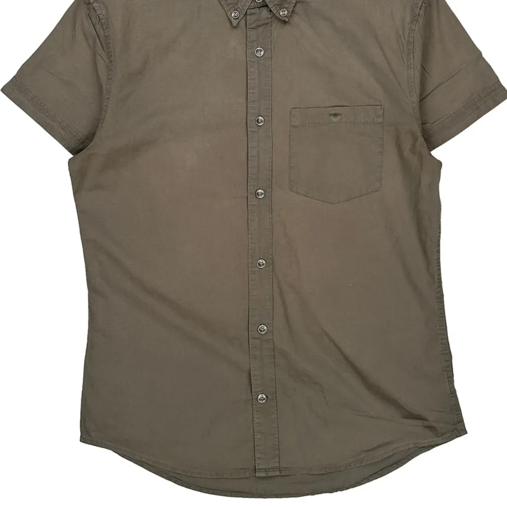 Armani Exchange Short Sleeve Shirt - Medium Gray Cotton - Image 6
