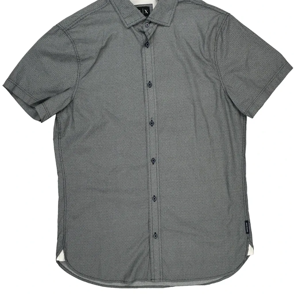 Armani Exchange Slim Short Sleeve Shirt - No Size Gray Cotton - Image 4