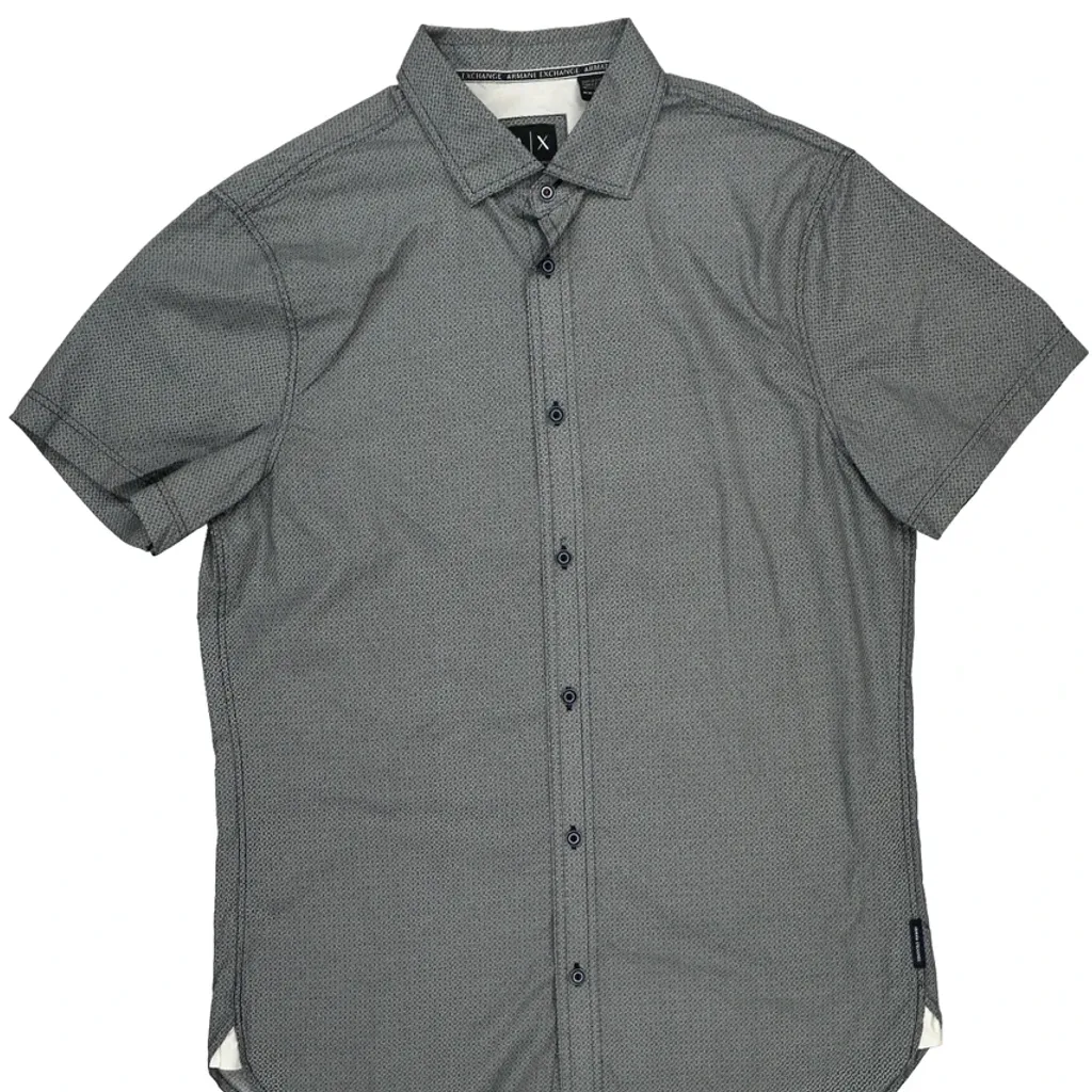 Armani Exchange Slim Short Sleeve Shirt - No Size Gray Cotton - Image 5